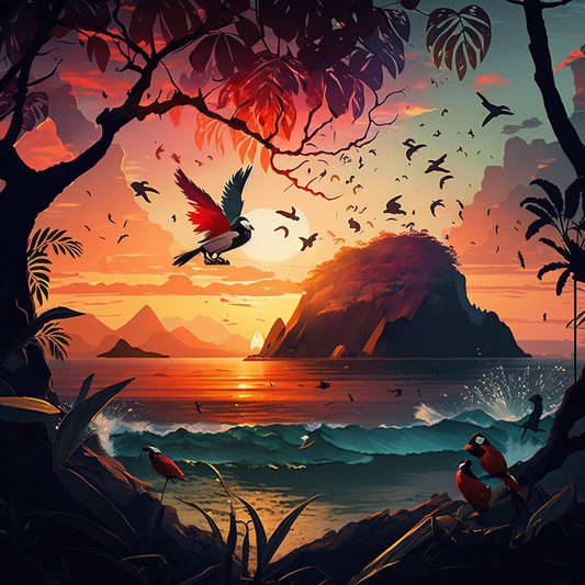 AI Midjourney Prompt for Majestic Sunset