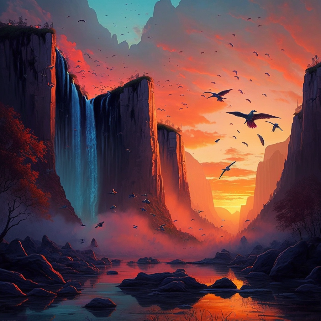 AI Midjourney Prompt for Majestic Sunset