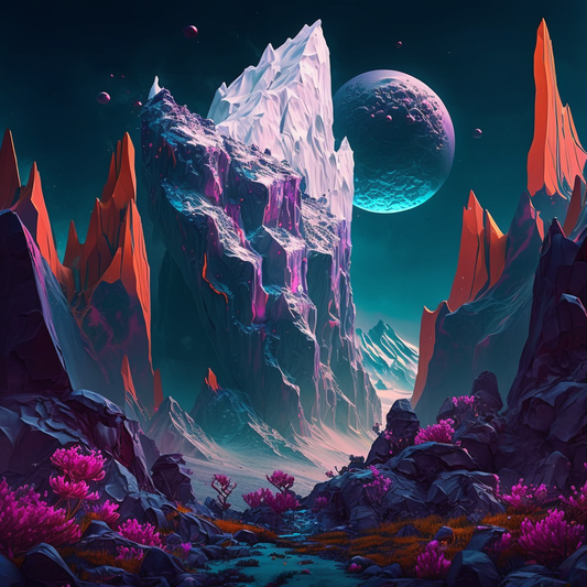 AI Midjourney Prompt for Crystal Planet