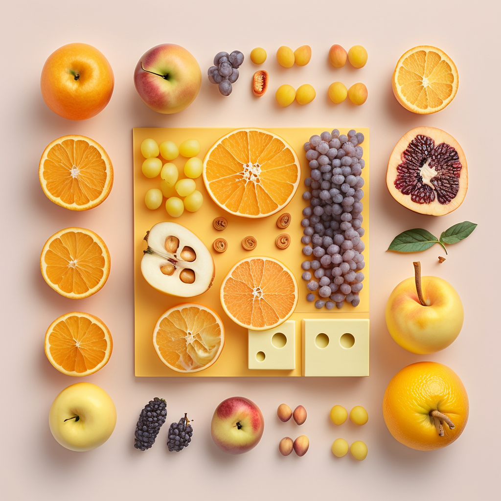 AI Midjourney Prompt for Flat Lay Food Layout