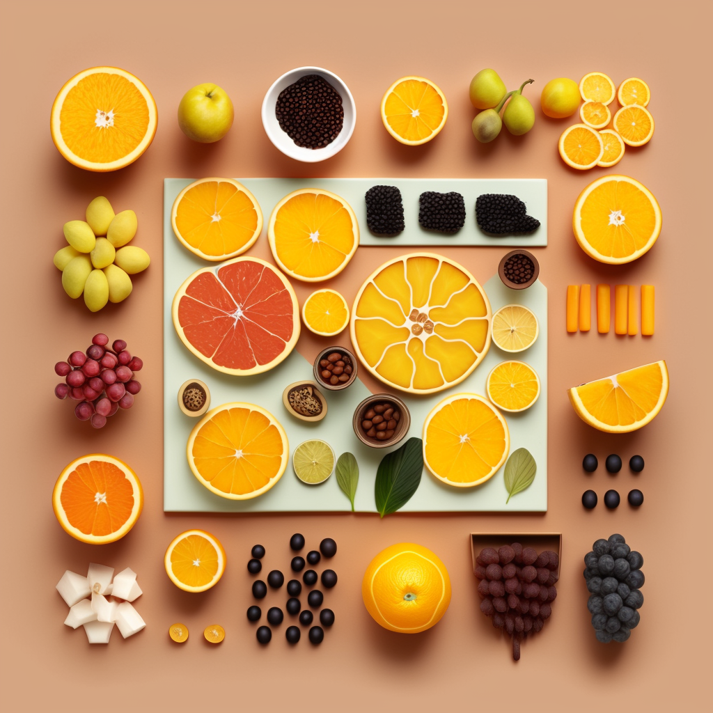 AI Midjourney Prompt for Flat Lay Food Layout
