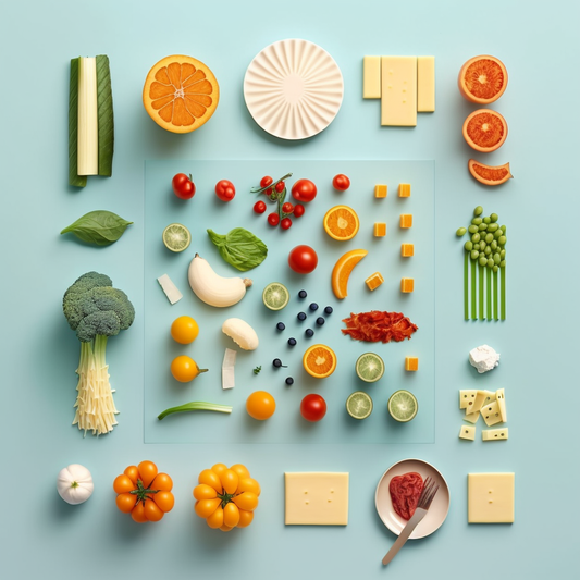 AI Midjourney Prompt for Flat Lay Food Layout