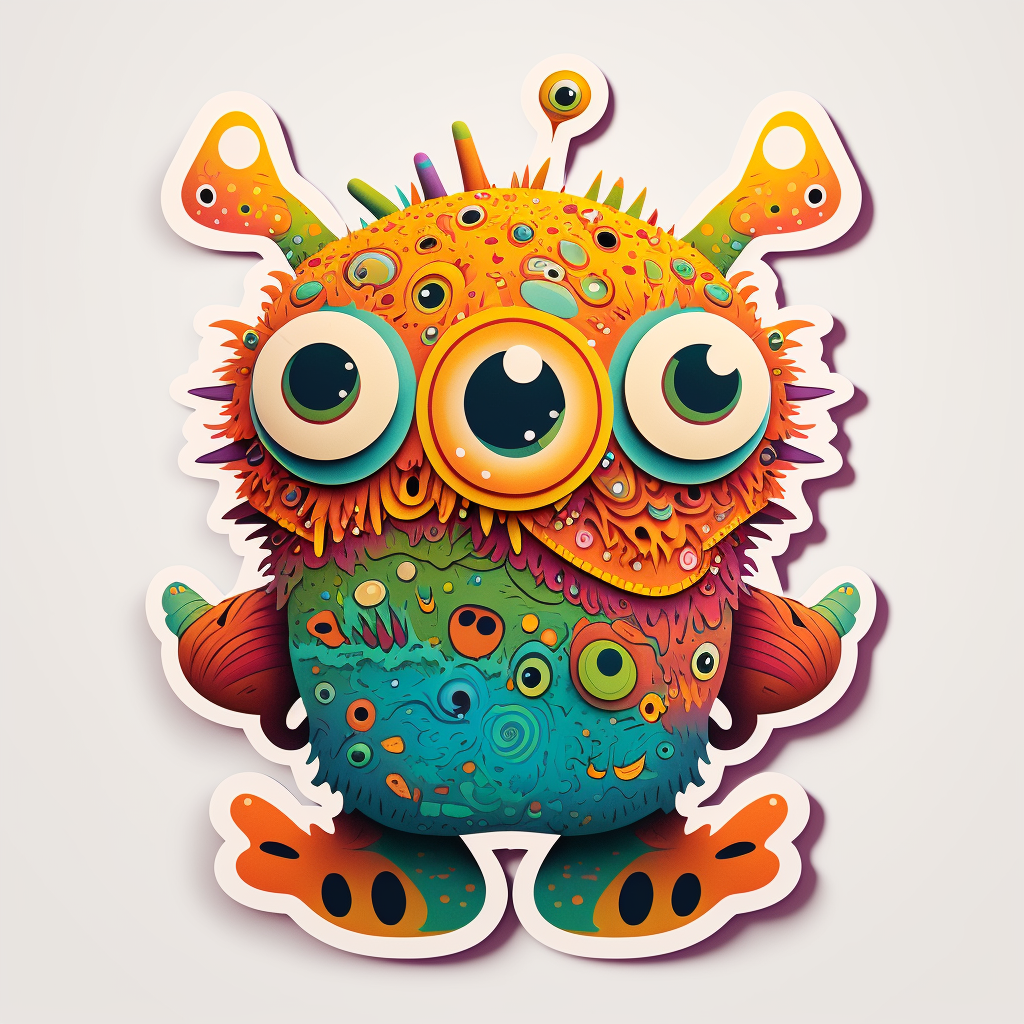 AI Midjourney Prompts for Funny Vibrant Animal Stickers