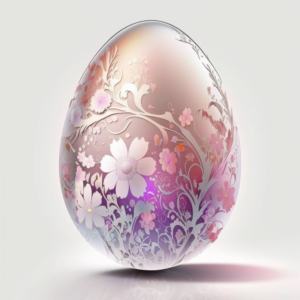 AI Midjourney Prompt for Floral Easter Egg