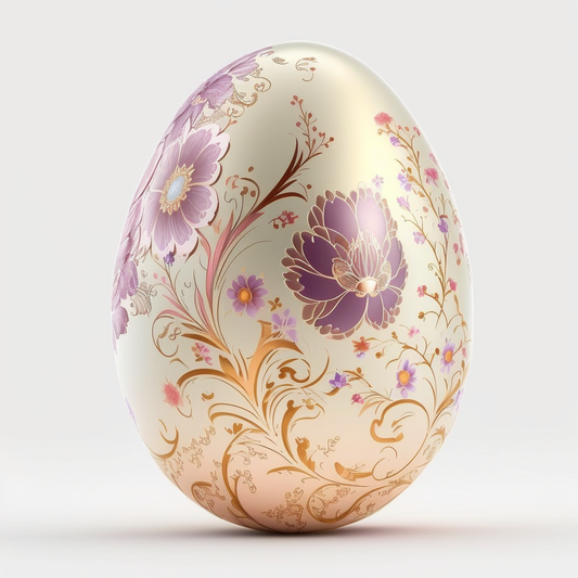 AI Midjourney Prompt for Floral Easter Egg