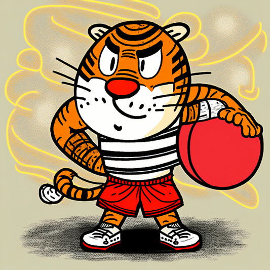 AI Midjourney Prompt for Colorful Cartoon Athlete