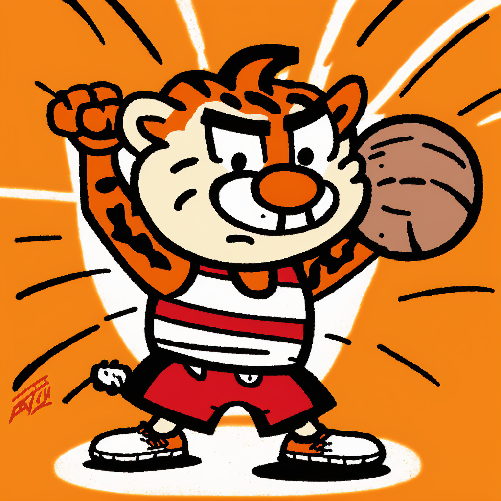 AI Midjourney Prompt for Colorful Cartoon Athlete