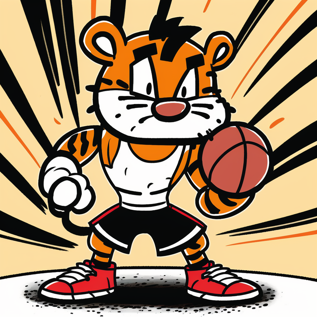 AI Midjourney Prompt for Colorful Cartoon Athlete