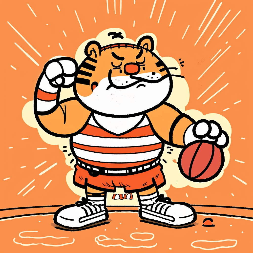 AI Midjourney Prompt for Colorful Cartoon Athlete