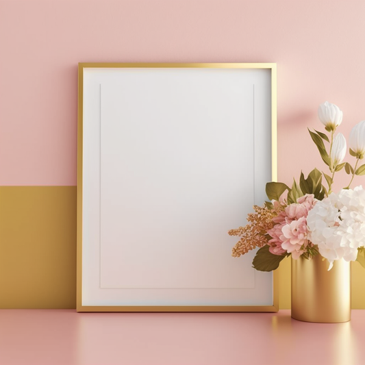 AI Midjourney Prompt for Modern Minimalist Flower Frame