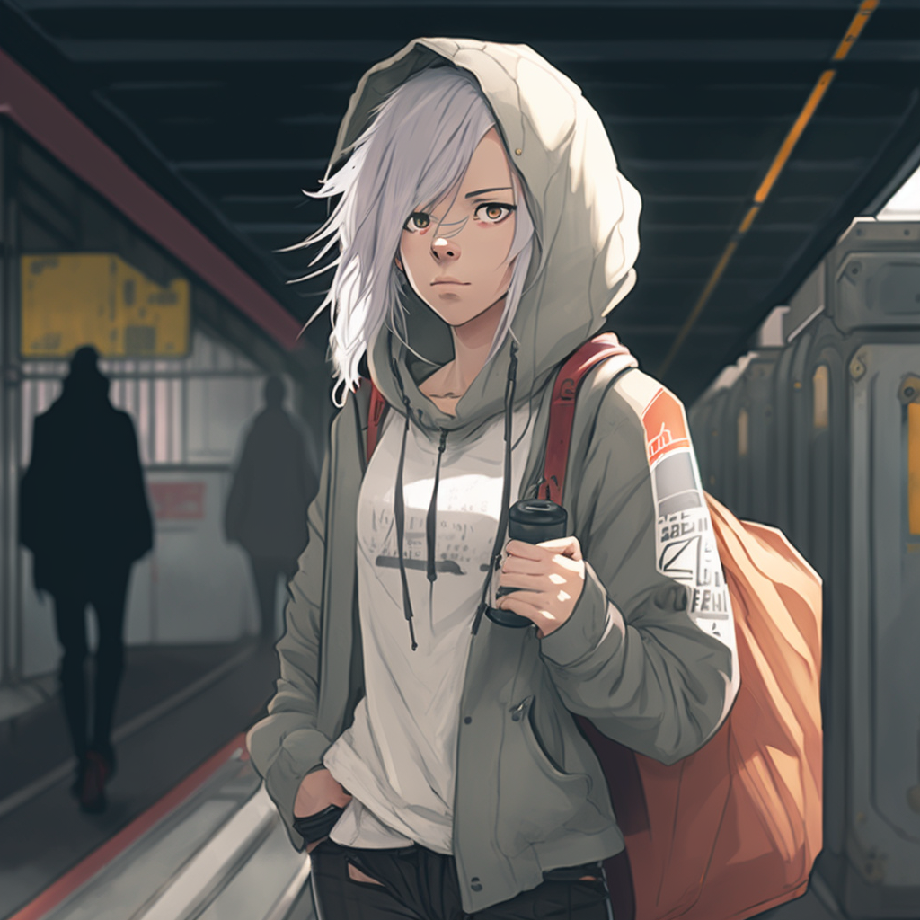 AI Midjourney Prompt for Anime Trainstation