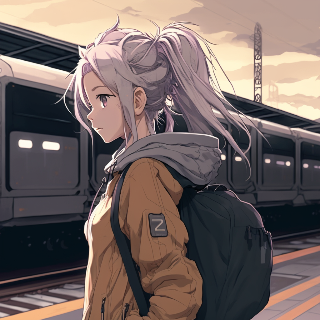 AI Midjourney Prompt for Anime Trainstation