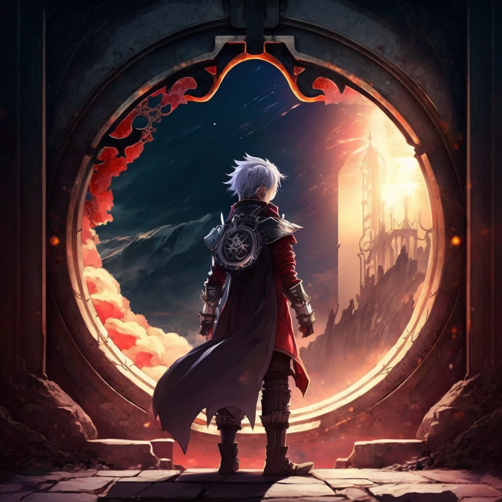 AI Midjourney Prompt for Anime Portal to Another World