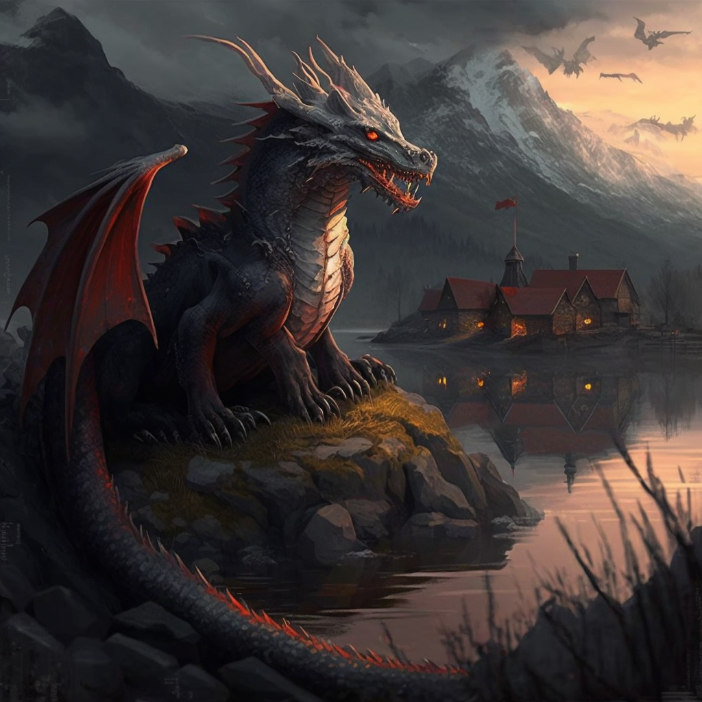 AI Midjourney Prompt for Dragons and Fantasy Creatures