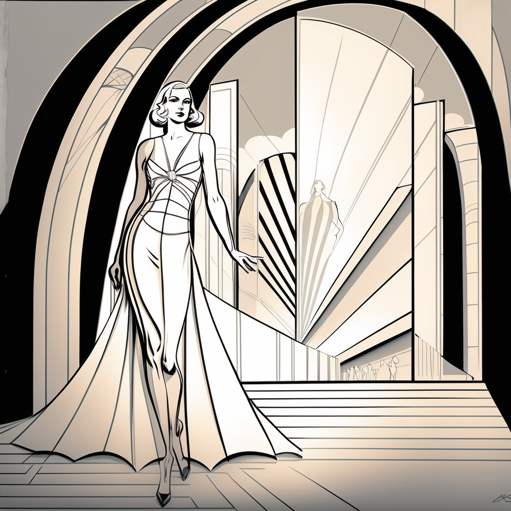 AI Midjourney Prompt for Abstract Fashion Sketch