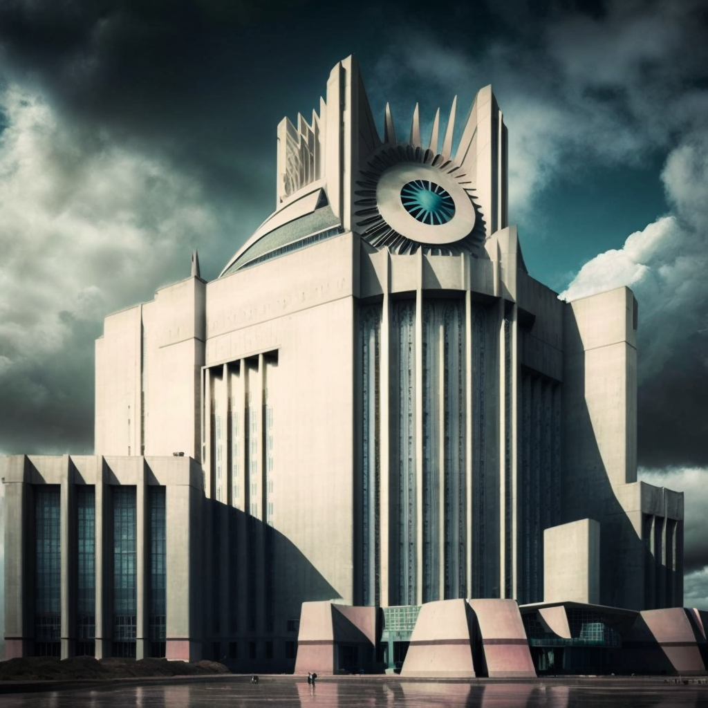 AI Midjourney Prompt for Futuristic Building
