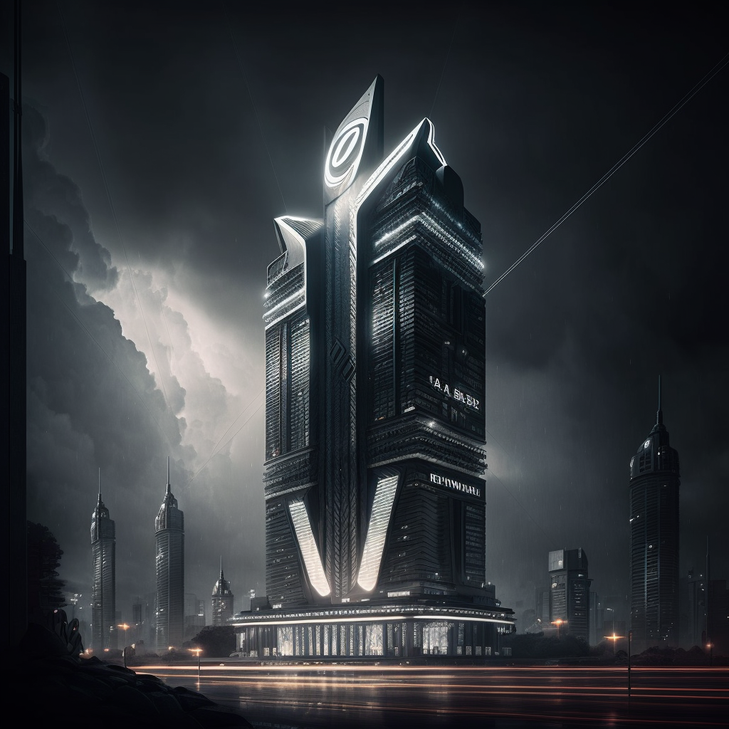 AI Midjourney Prompt for High-tech skyscraper