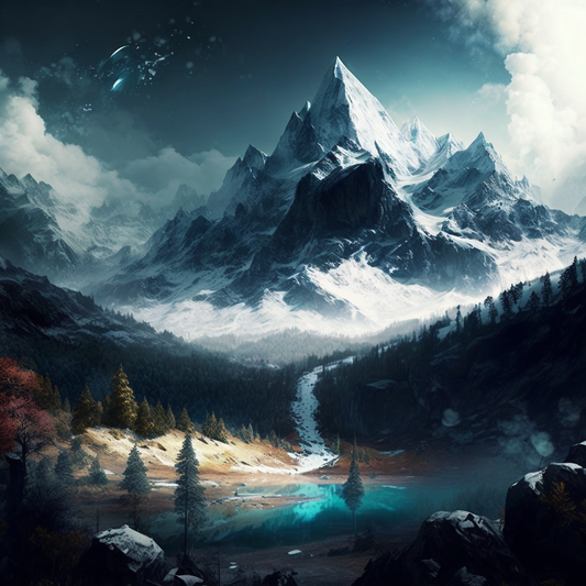 AI Midjourney Prompt for Mountain ranges