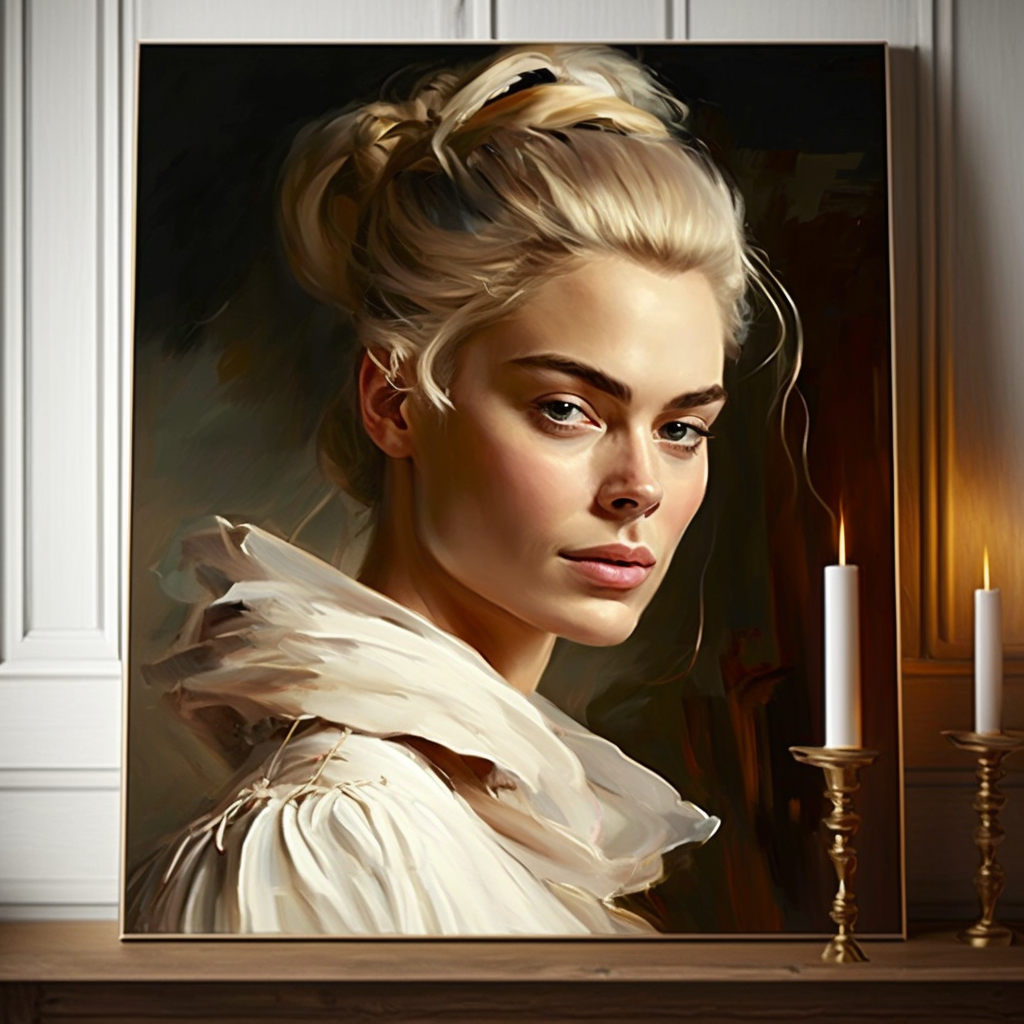 AI Midjourney Prompt for Celebrity Oil Painting