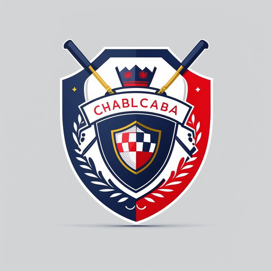 AI Midjourney Prompt for Blue, White, and Red Sports Logos