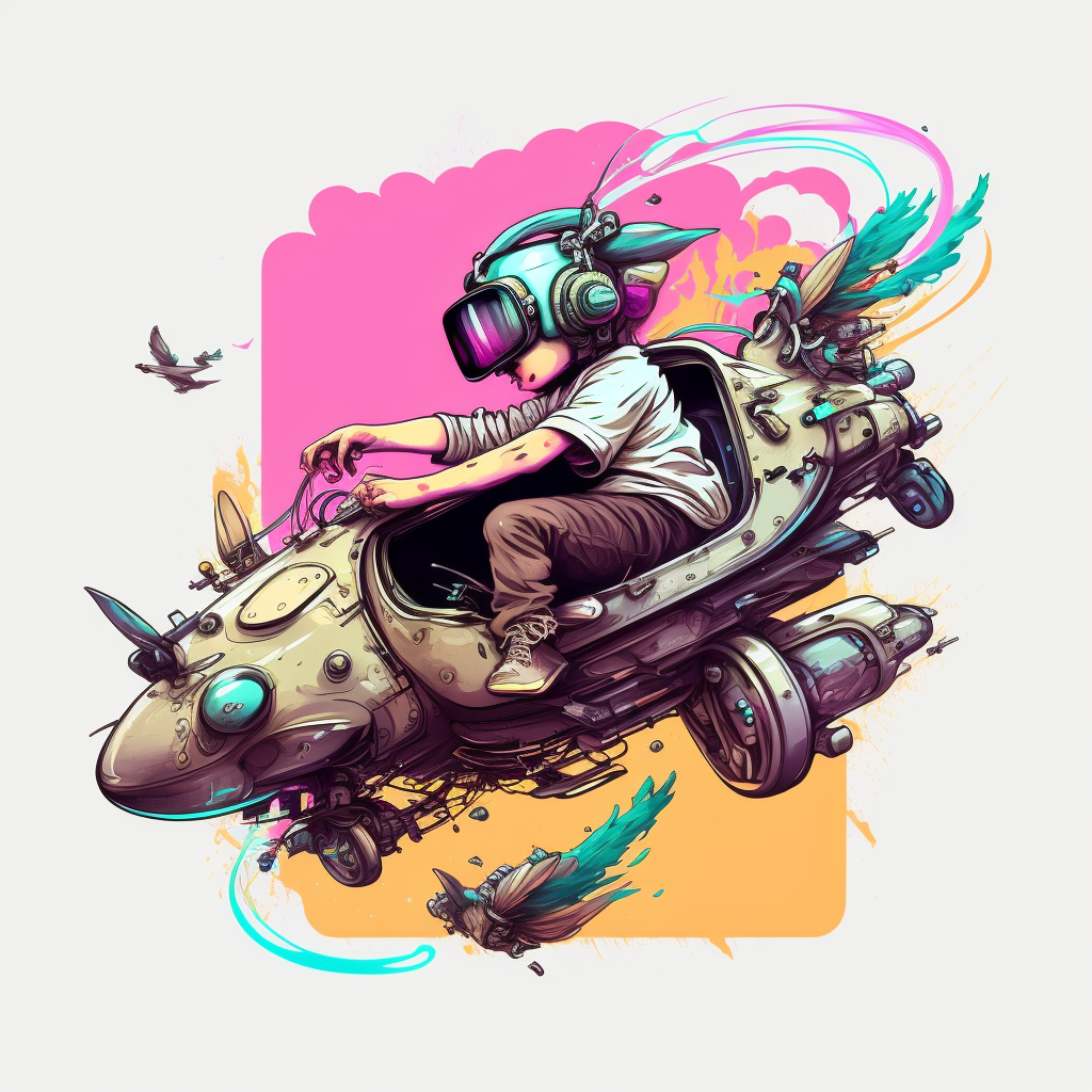 AI Midjourney Prompt for T-Shirt Futuristic