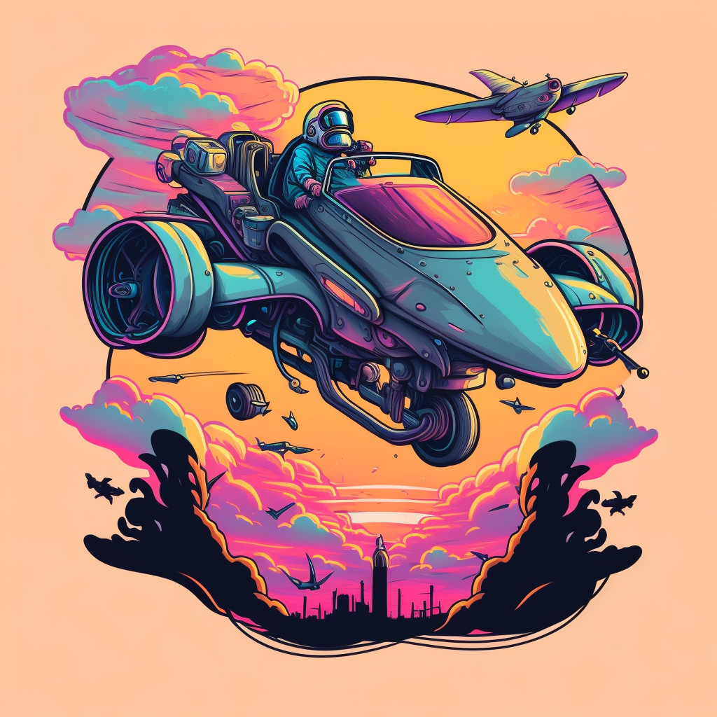 AI Midjourney Prompt for T-Shirt Futuristic