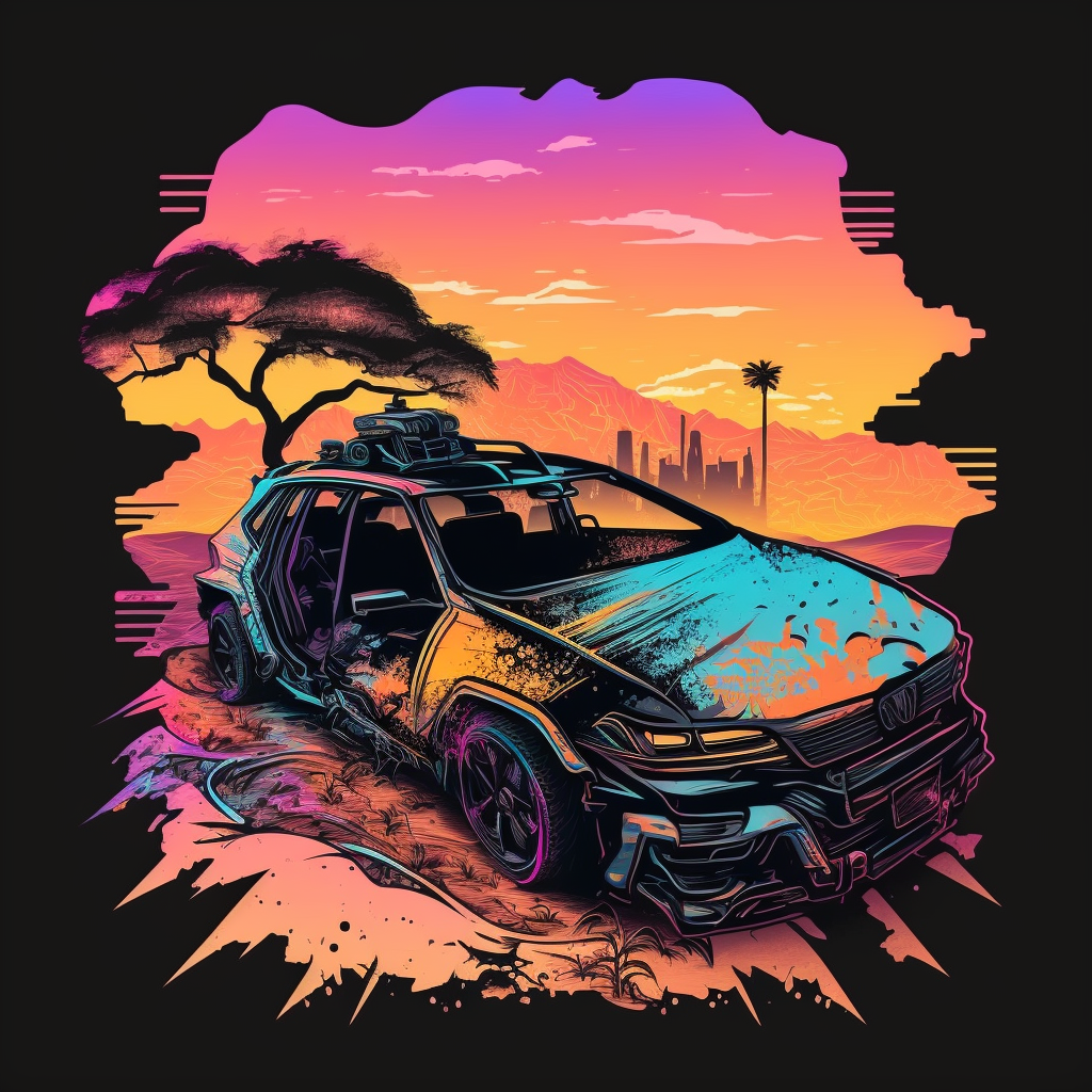 AI Midjourney Prompt for T-Shirt Futuristic