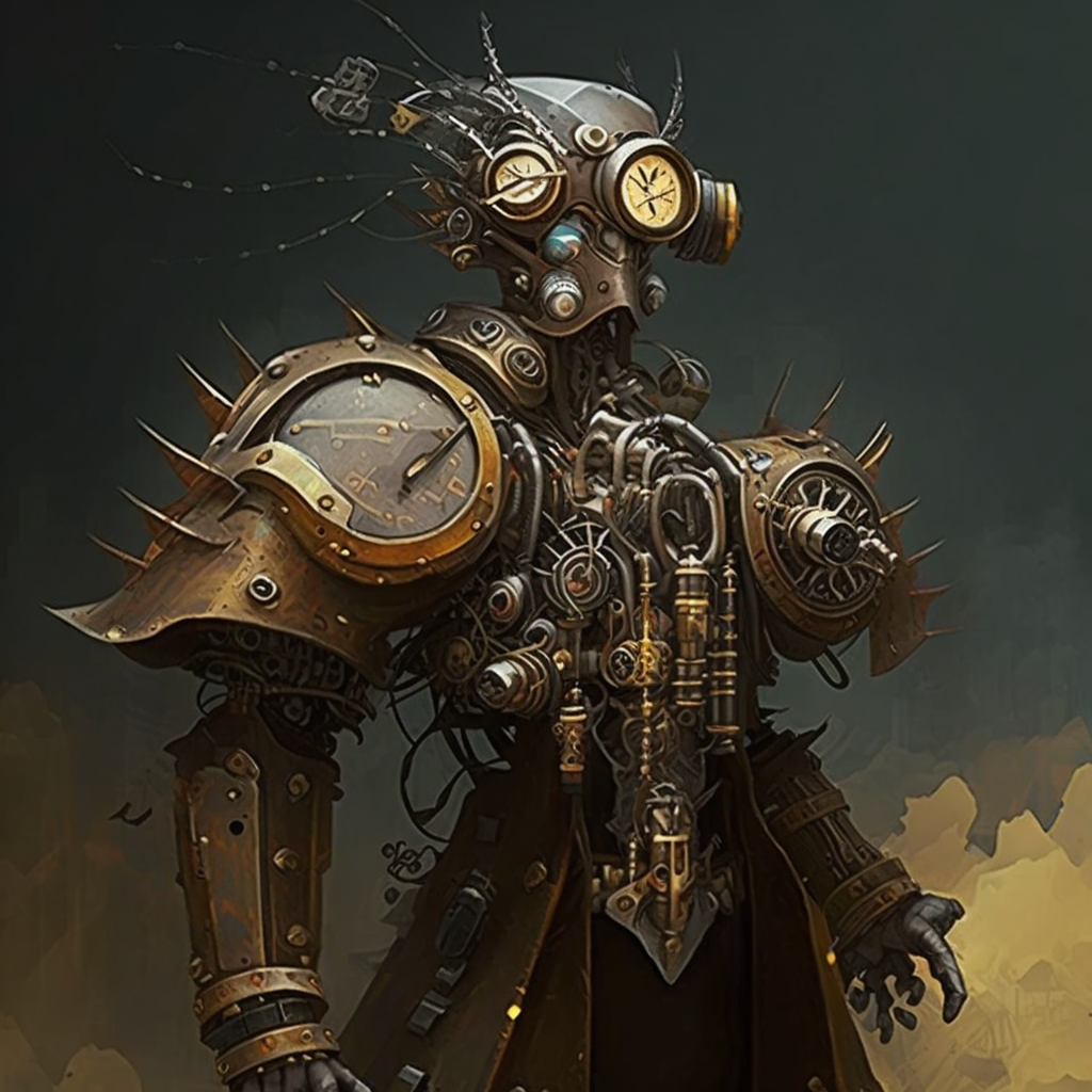 AI Midjourney Prompt for Metal Robots