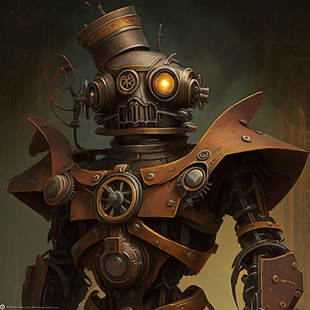 AI Midjourney Prompt for Metal Robots
