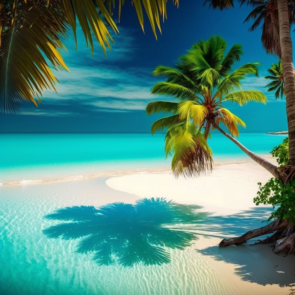 AI Midjourney Prompt for Tropical Beach