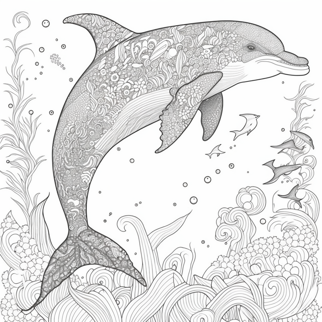 AI Midjourney Prompt for Animals for Coloring