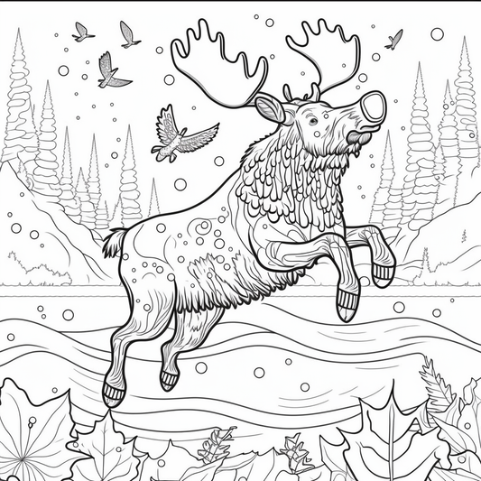 AI Midjourney Prompt for Animals for Coloring