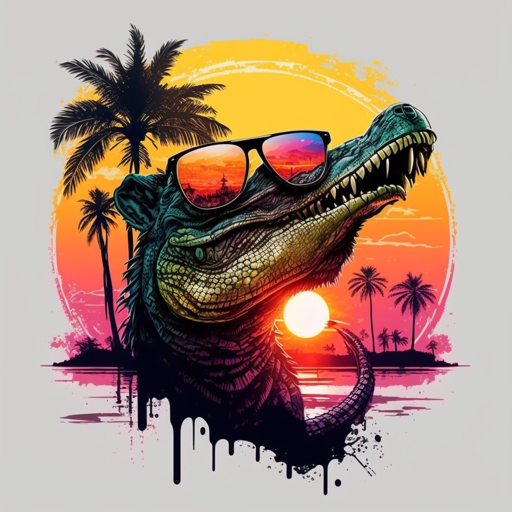 AI Midjourney Prompt for T-Shirt Animals Design