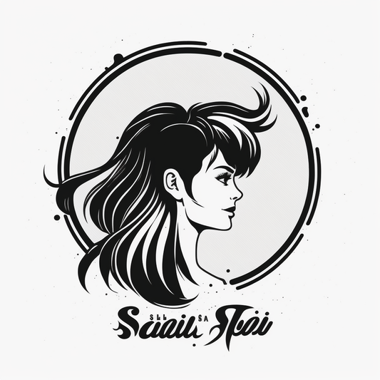 AI Midjourney Prompt for Flat Black and White Logo