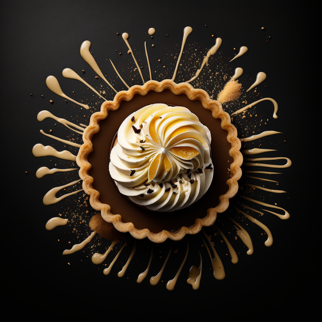 AI Midjourney Prompt for Top Down Dessert Photography