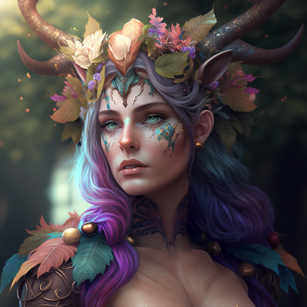 AI Midjourney Prompt for Flowery Portraits