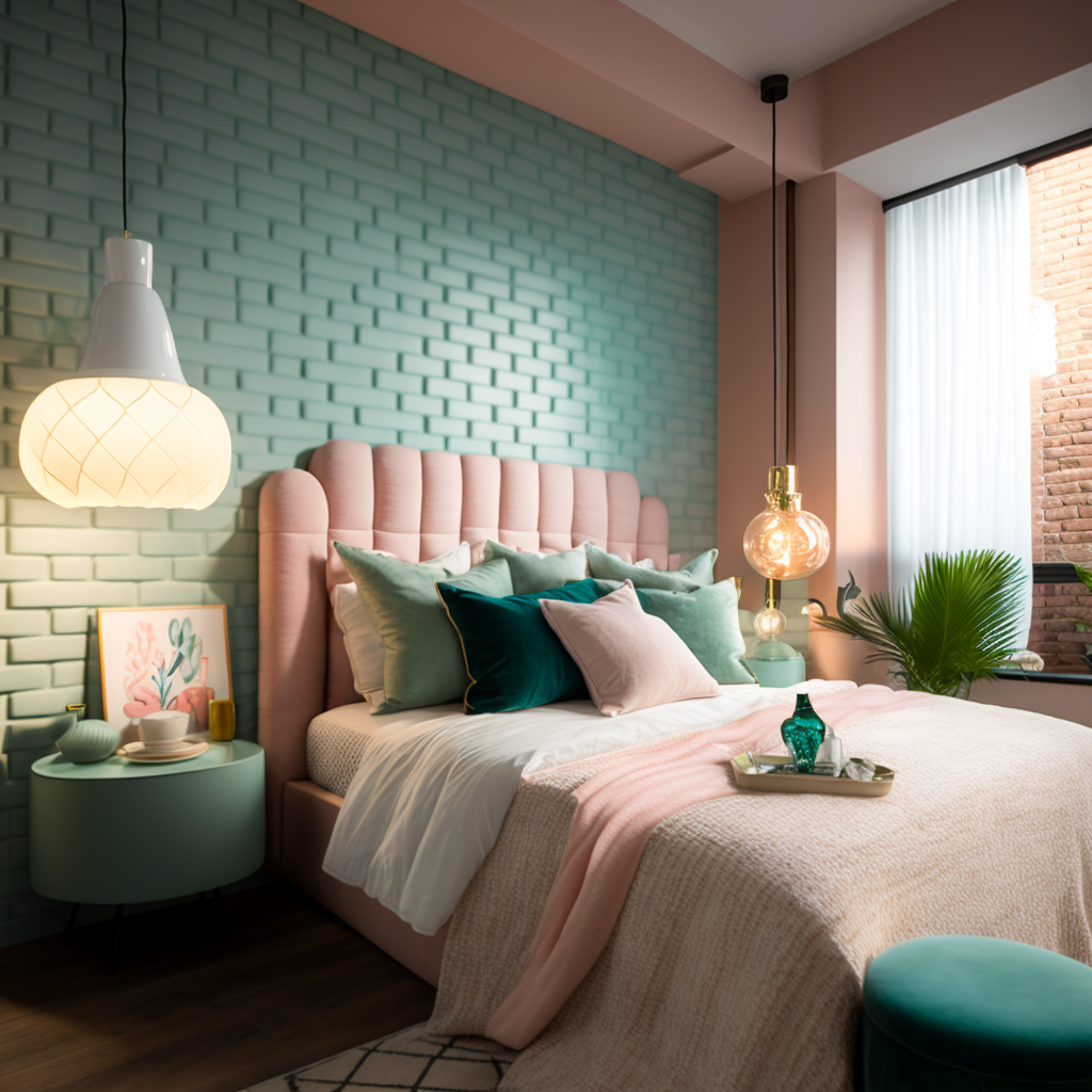 AI Midjourney Prompt for Tropical Art Deco Style Interiors
