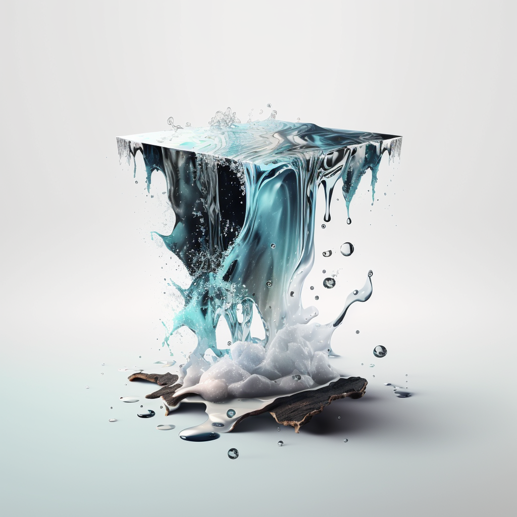 AI Midjourney Prompt for Water like Logos