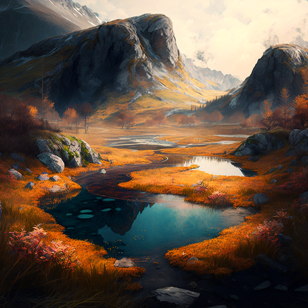AI Midjourney Prompt for Fantasy Landscapes
