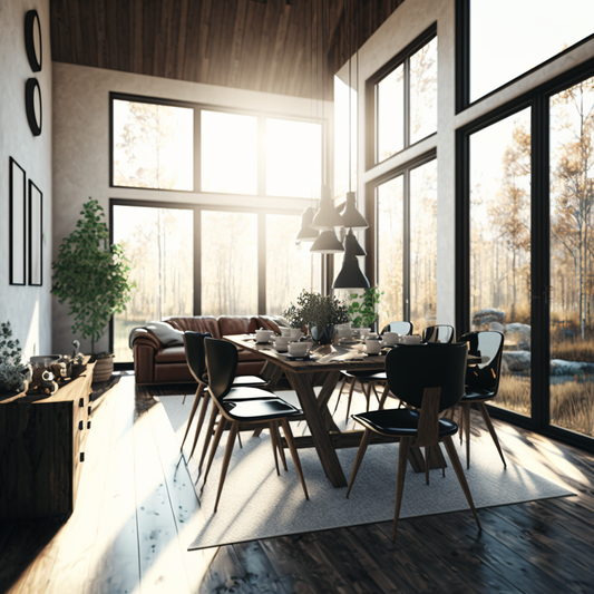 AI Midjourney Prompt for Rooms with High Ceilings and Windows