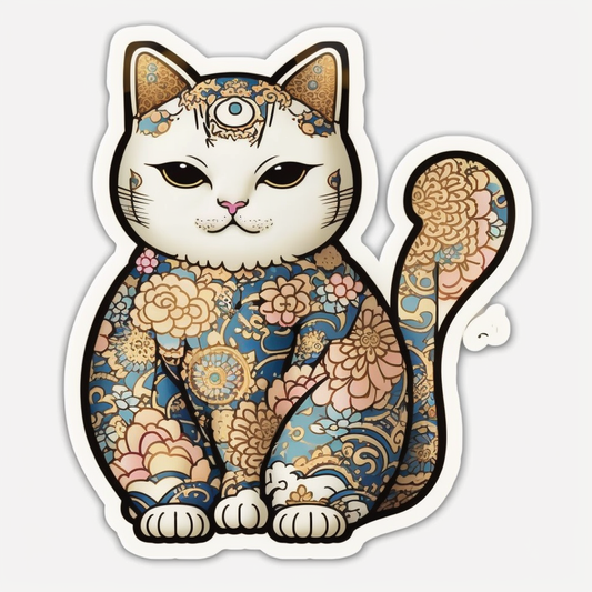 AI Midjourney Prompts for Japanese Style Animal Stickers
