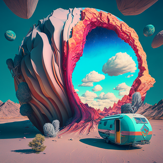 AI Midjourney Prompt for Surrealistic Landscape