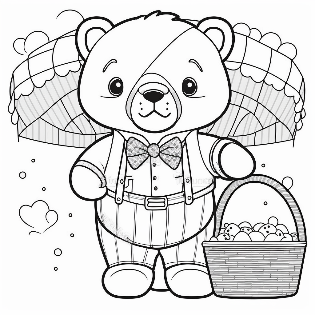 AI Midjourney Prompts for Simple Animal coloring pages