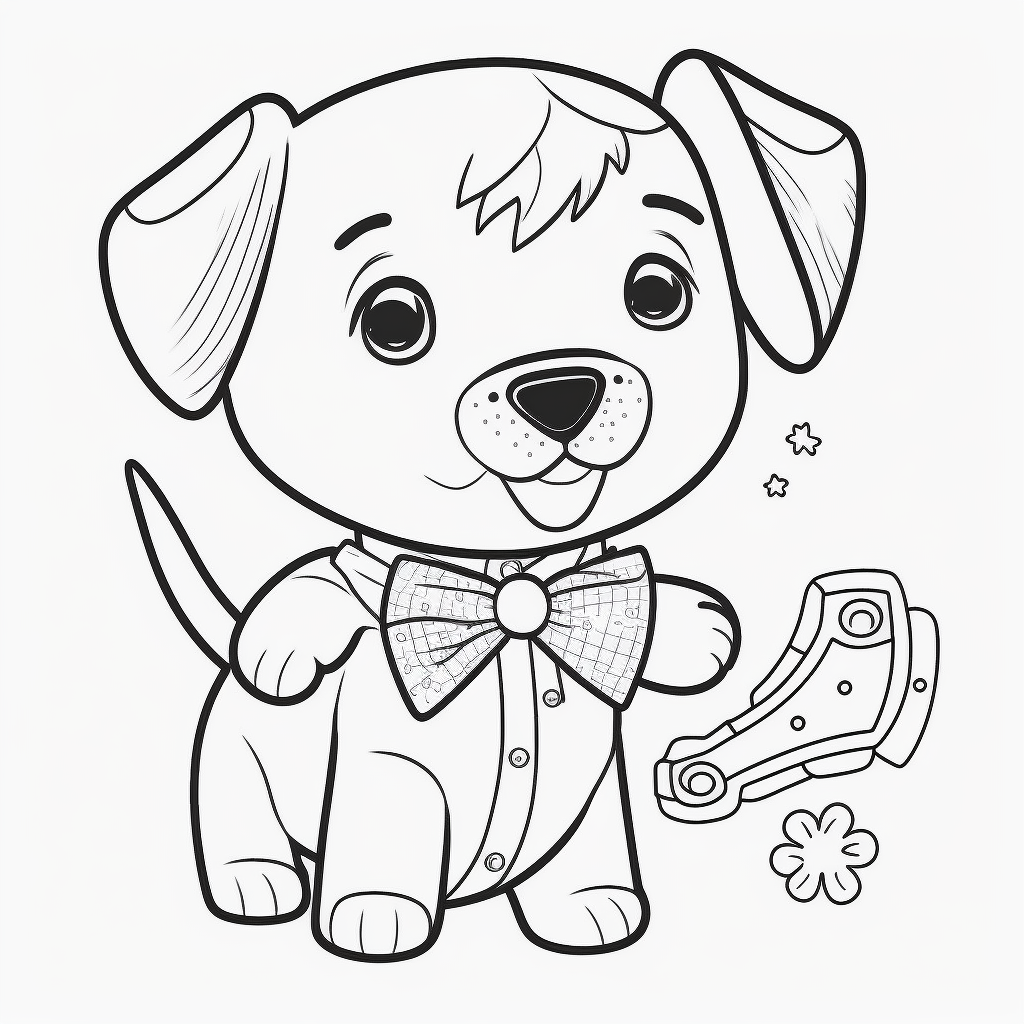 AI Midjourney Prompts for Simple Animal coloring pages