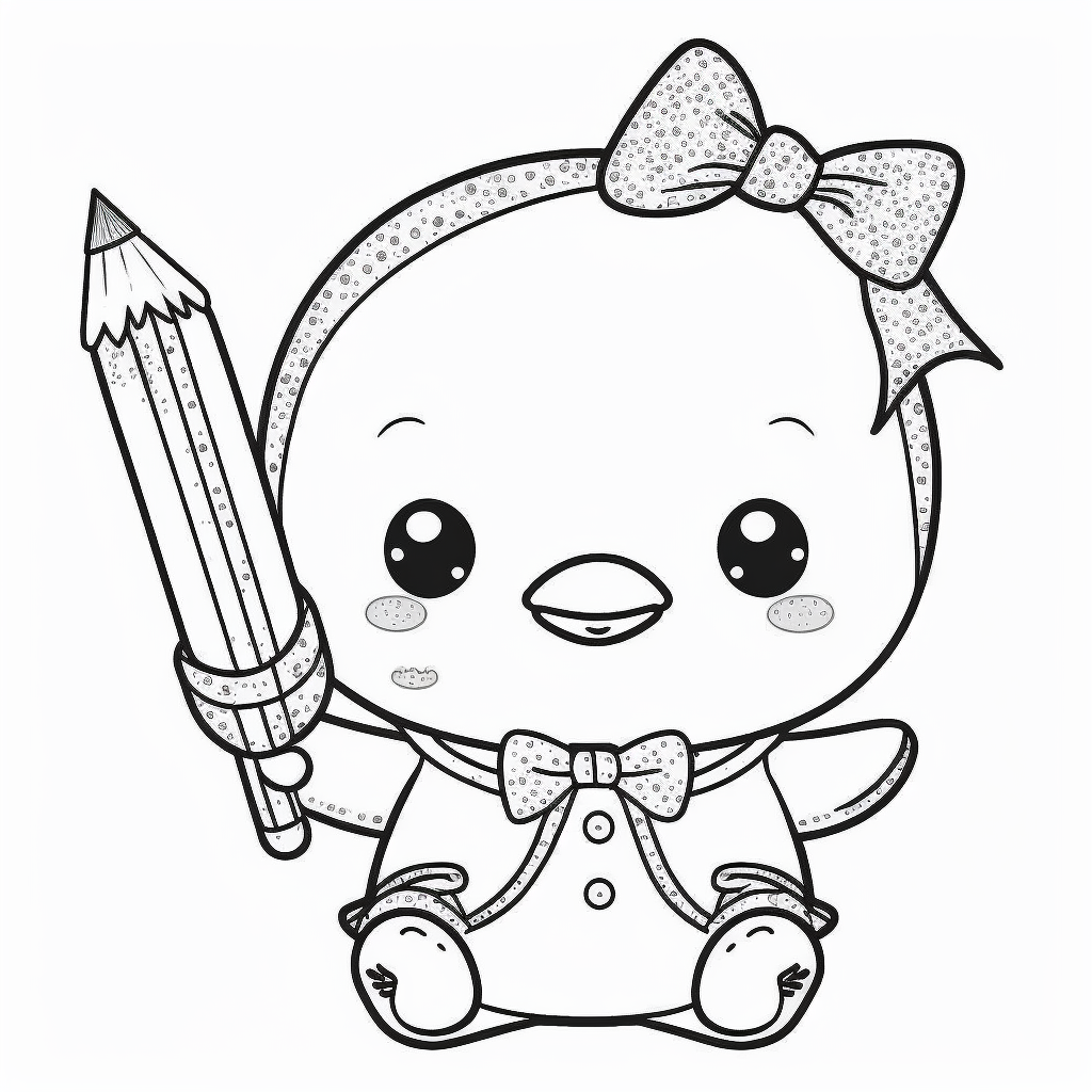AI Midjourney Prompts for Simple Animal coloring pages