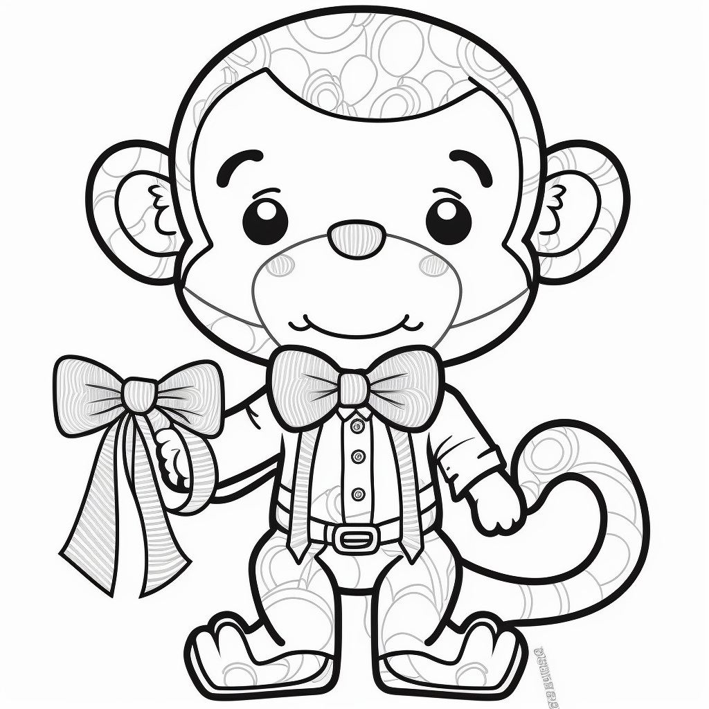AI Midjourney Prompts for Simple Animal coloring pages