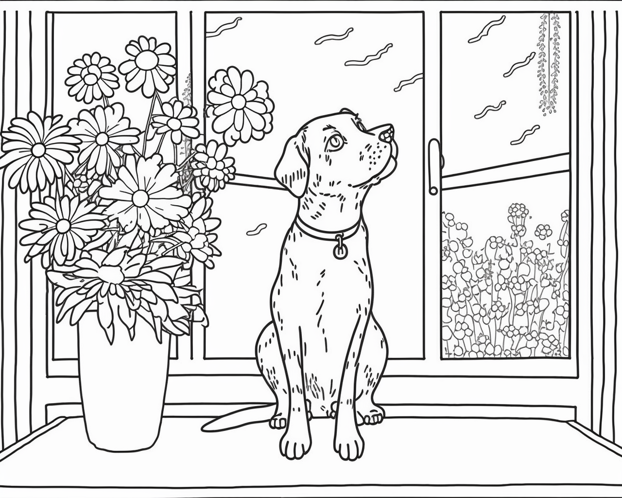 AI Midjourney Prompt for Adult Coloring Pages