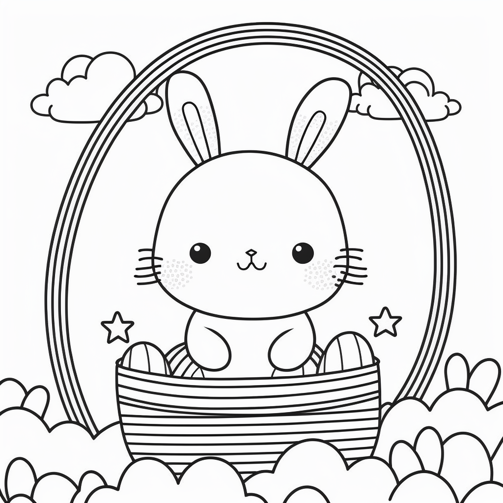 AI Midjourney Prompt For Easter - Coloring Pages