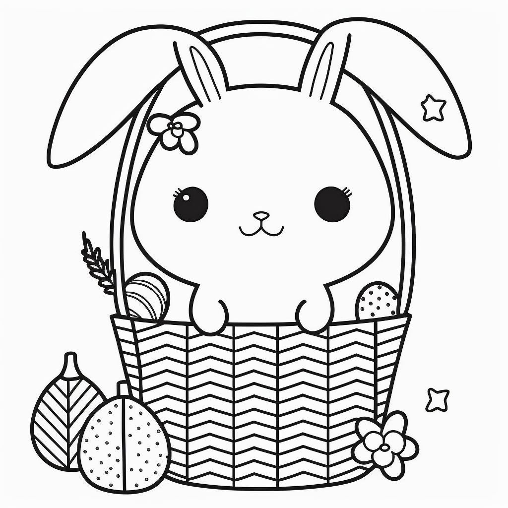 AI Midjourney Prompt For Easter - Coloring Pages