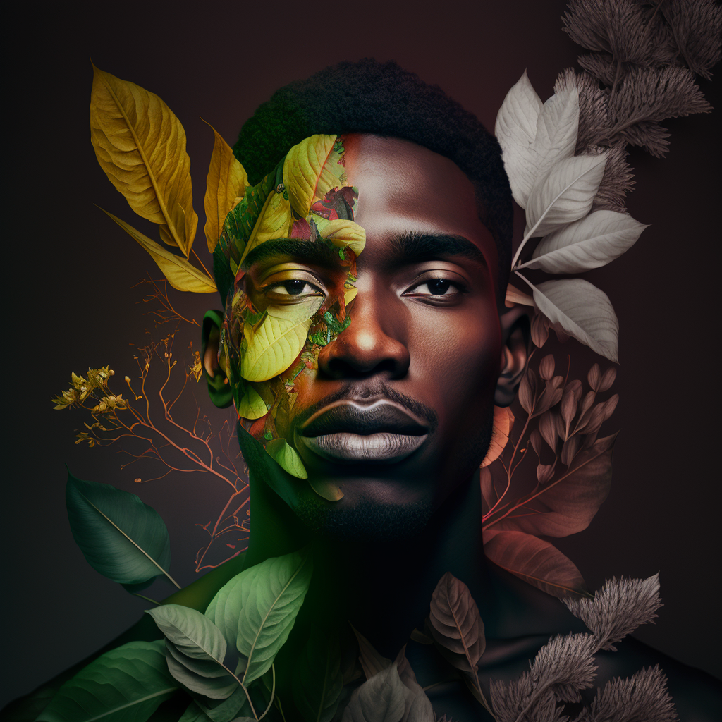 AI Midjourney Prompt for Colorful Potraits with Flowers